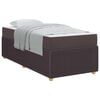 vidaXL Voodi raam madratsiga Tume pruun 100 x 200 cm kangas