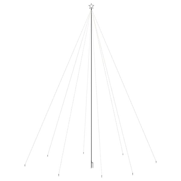 vidaXL LED-jõulupuu, tuppa/õue, 1300 LEDi, värviline, 8 m