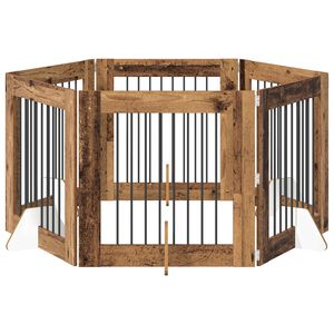 vidaXL Koerav&auml;rav koos aluspuudega 6 pcs Vana puit 80 x 80 cm