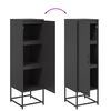 vidaXL kõrge kapp, must, 36x39x123 cm, teras