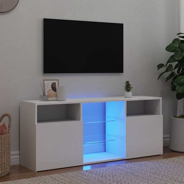 vidaXL telerialus LED-tuledega, valge, 120x30x50 cm