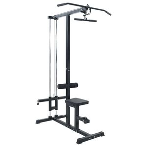 vidaXL Seljat&otilde;mbemasin Must 110 x 70 x 187 cm Pulberv&auml;rvitud teras