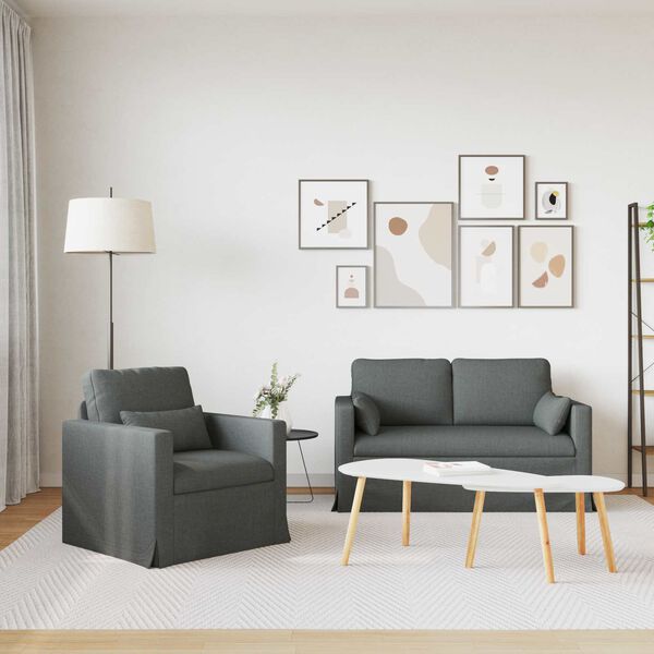 vidaXL Diivanikomplekt 2 pcs Tumehall 139 x 78 x 80 cm kangas