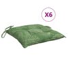 vidaXL tooli istmepadjad 6 tk, lehemuster, 40 x 40 x 7 cm, kangas