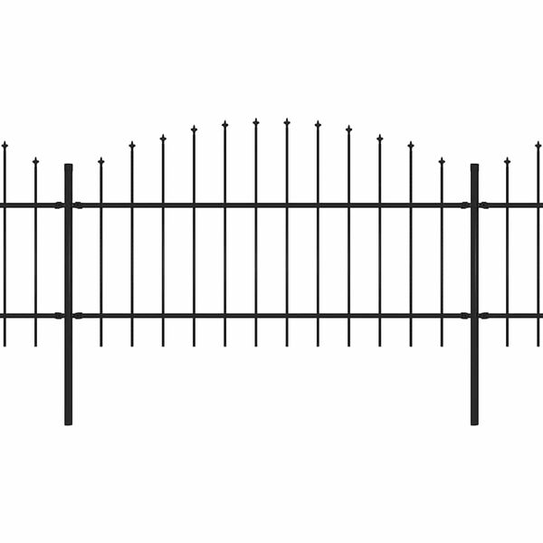 vidaXL aiapiire odaotsaga, terasest, 1781,5 x 125 cm, must