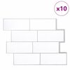 vidaXL Dekoratiivsed kleebised 10 pcs Valge Hall 29,4 x 21,4 x 0,8 cm