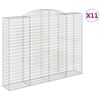 vidaXL kaarekujulised gabioonkorvid 11 tk, 300x50x220/240 cm, raud
