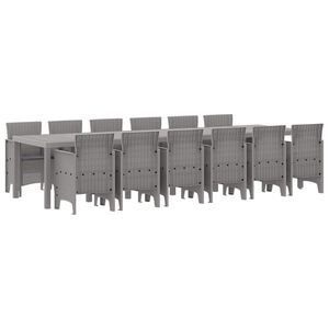 vidaXL Aia s&ouml;&ouml;gilaudade komplekt 13 pcs Helehall Polt rattan