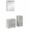 vidaXL Vannitoa m&ouml;&ouml;bleset TULUM 3 pcs Betoonhall 60 x 34 x 63 cm
