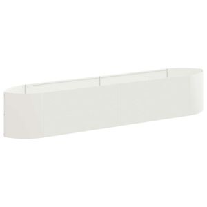 vidaXL T&otilde;stetud Aiapeenar Valge 220 x 40 x 40 cm Teras