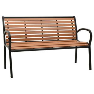 vidaXL aiapink, must ja pruun, 116 cm, teras ja WPC