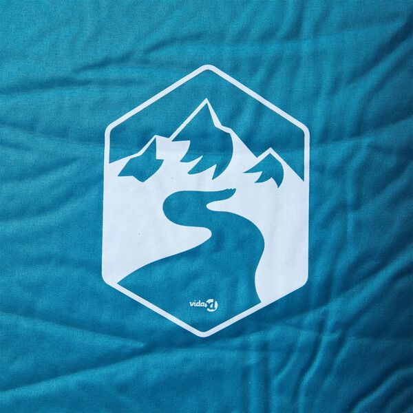 vidaXL isetäituv matkamadrats padjaga, 1 inimesele, türkiis