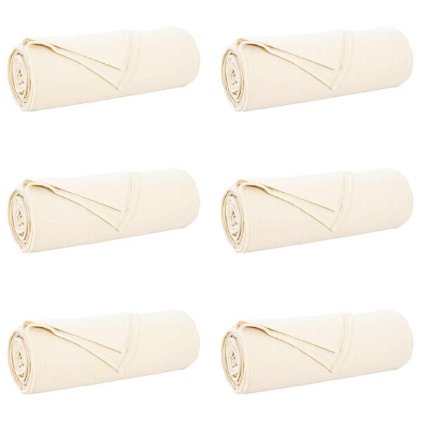 vidaXL Viskab tekid 6 pcs cream 350 x 270 cm Fliis