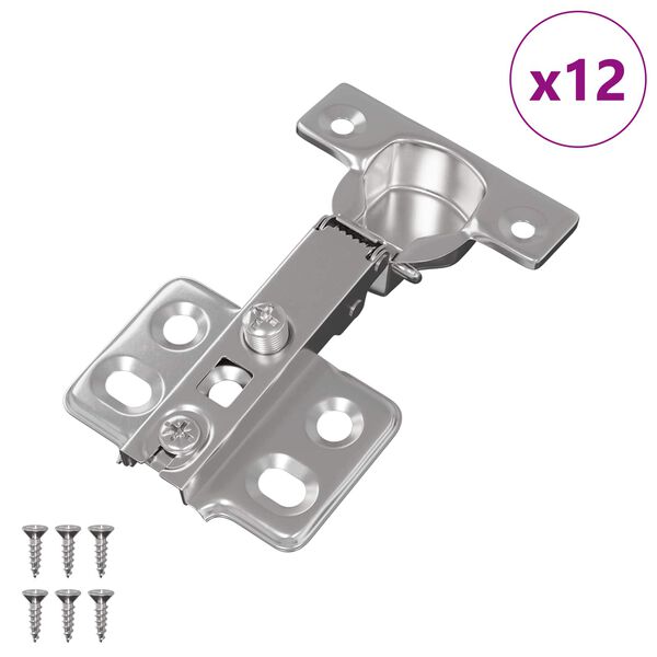 vidaXL Hing 12 pcs Nikkel 85 x 52,5 x 9,5 mm Raud