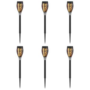 vidaXL V&auml;lised p&auml;ikesevalgused maapinna konksuga 6 pcs Soe valge ABS