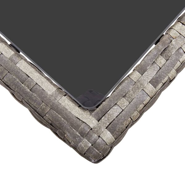 vidaXL aialaud, hall, 190 x 90 x 75 cm, pol&uuml;rotang