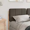 vidaXL Polsterdatud voodiots peaga Pruun ja taupe 140 cm Tahke m&auml;nd