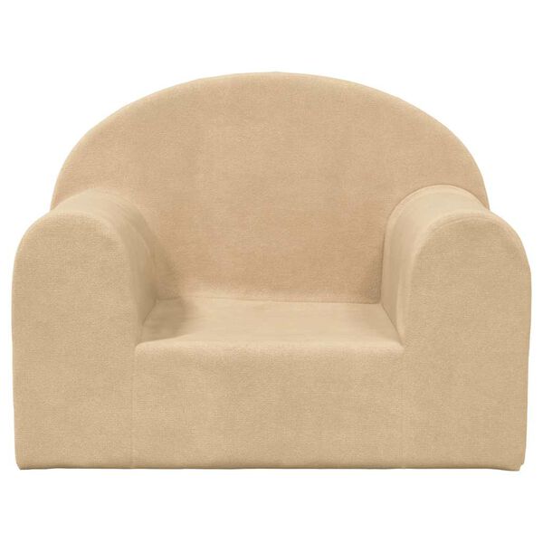 vidaXL lastediivan, kreemjas, pehme plüüs