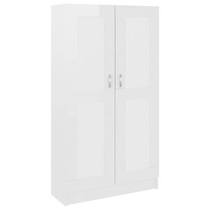 vidaXL raamaturiiul k&otilde;rgl&auml;ikega valge 82,5x30,5x150 cm tehispuit