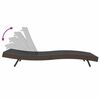 vidaXL Sunlounger 1-isik Pruun 70 x 197 x 82 cm Polü Rattan ja Metall