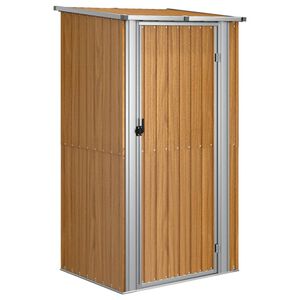 vidaXL aiakuur, pruun, 118,5 x 97 x 209,5 cm, tsingitud teras