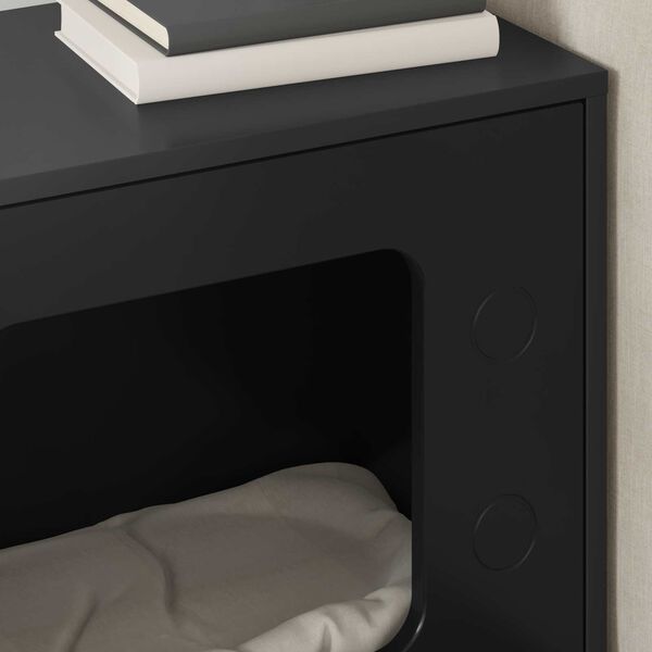 vidaXL Kassi Maja Must 51 x 30 x 52 cm Tehispuit