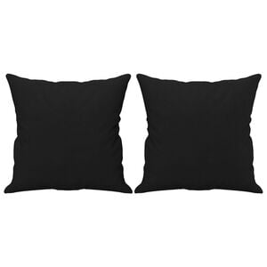 vidaXL dekoratiivpadjad 2 tk, must, 40 x 40 cm, mikrofiiber kangas