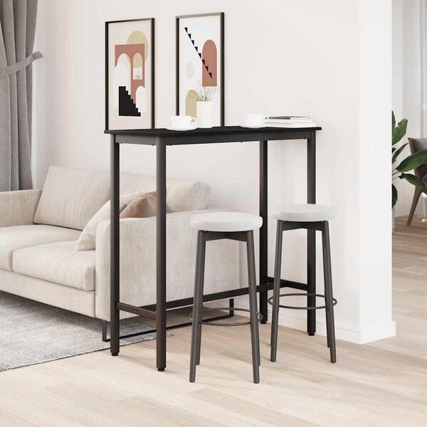 vidaXL laud Must tamm 100 x 40 x 100,5 cm T&ouml;&ouml;deldud puit ja teras