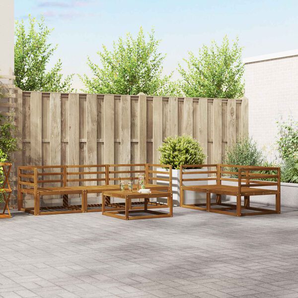 vidaXL V&auml;li diivanikomplekt 6 pcs Neutraalne Tugev akatsiapuu