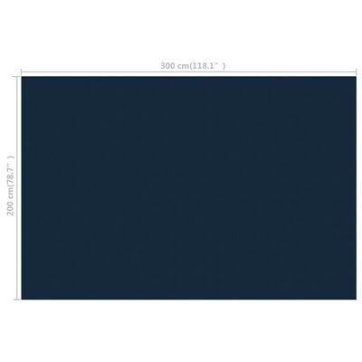 vidaXL ujuv PE ümmargune basseinikile, 300 x 200 cm, must ja sinine