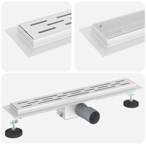 vidaXL Du&scaron;i &auml;ravool joondumisega H&otilde;bedane 50 cm Roostevaba teras 304
