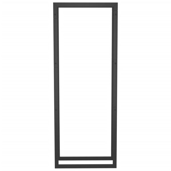 vidaXL küttepuude rest, mattmust, 50x28x132 cm, teras