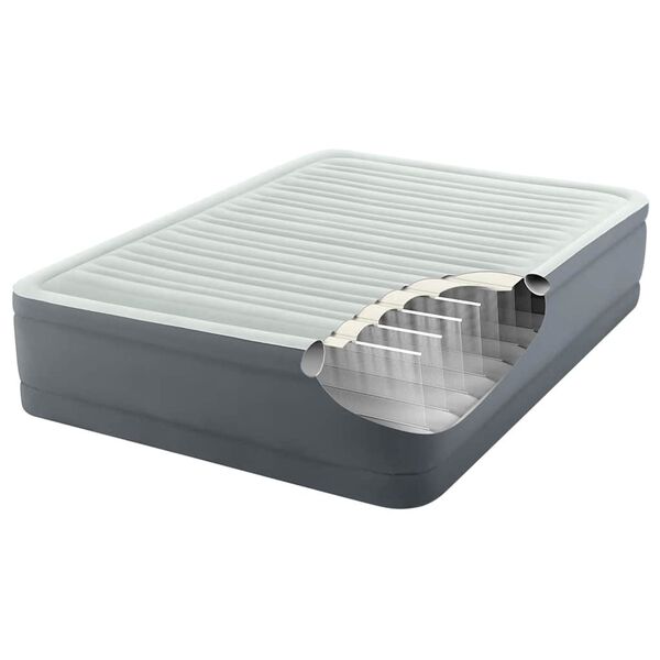 Intex õhkvoodi "PremAire", valge ja hall, 152 x 203 x 46 cm