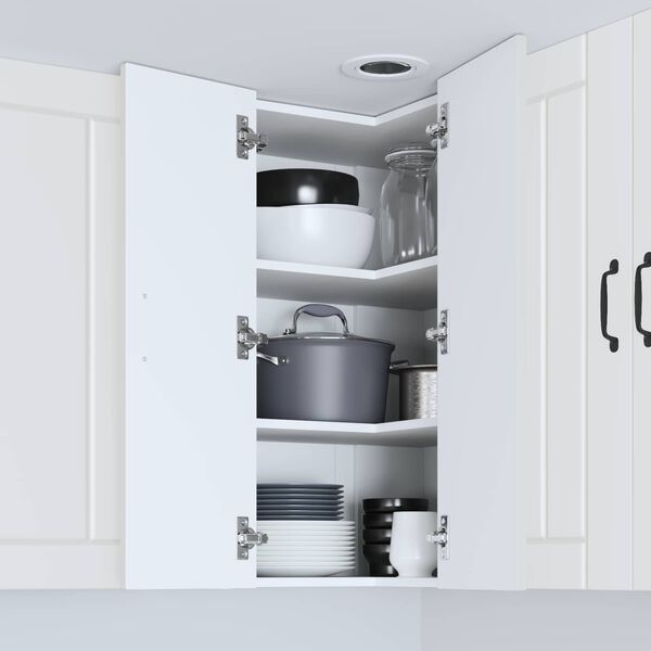 vidaXL K&ouml;&ouml;gikapp Lucca Valge 57 x 57 x 80 cm Tehispuit