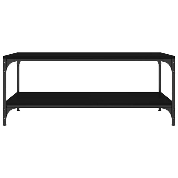 vidaXL kohvilaud, must, 102 x 50 x 45 cm, tehispuit