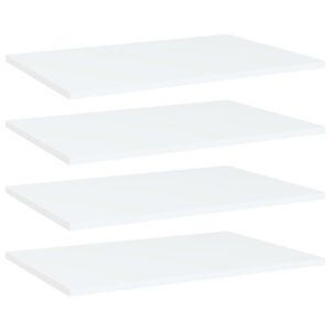 vidaXL riiuliplaadid 4 tk, valge, 60x40x1,5 cm, tehispuit