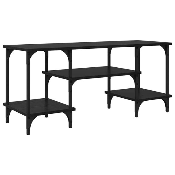 vidaXL Telerikapp Must tamm 102 x 35 x 45,5 cm