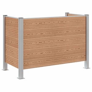 vidaXL Pr&uuml;gikasti tregi Pruun 161 x 85 x 115 cm Alumiinium ja WPC