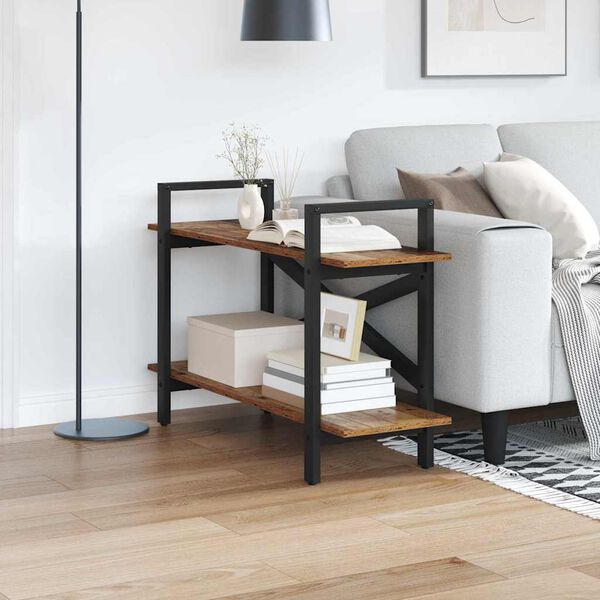 vidaXL Raamatukapp Vana puit 100 x 33,5 x 64 cm Tehispuit