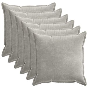 vidaXL Diivanipadi 6 pcs HOUTEN Helehall 80 x 80 cm &Scaron;en&uuml;&uuml;lfabric