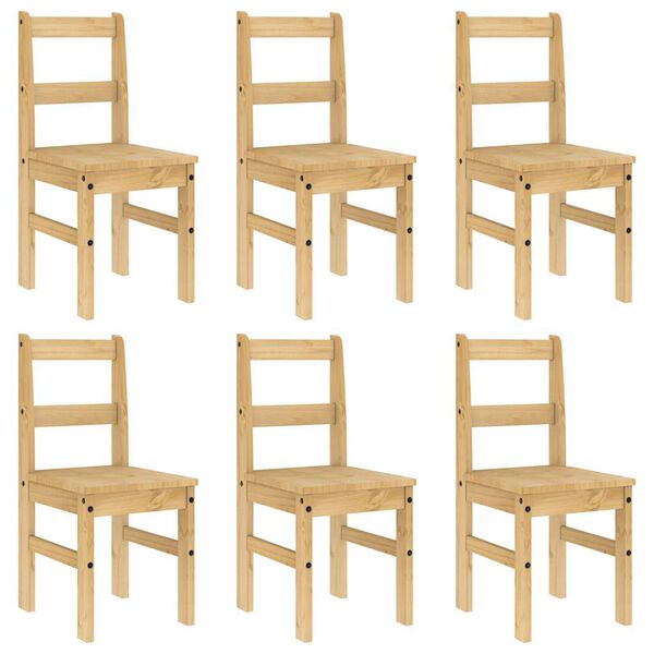 vidaXL 7-osaline söögilauakomplekt "Panama", männipuit