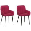 vidaXL S&ouml;&ouml;gitoa Toolid 2 pcs Samet Veinpunane 57 x 50 x 85 cm