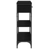 vidaXL Konsoollaud sahtliga Must tamm 72.5 x 25 x 75 cm Tehispuit