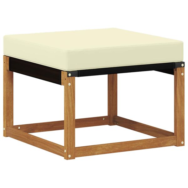 vidaXL V&auml;li jalatoed Tugev akaatsiapuit ja tekstiilne kangas