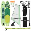 vidaXL Kootud SUP laud purjega POSEIDON 330 x 76 x 15 cm Roheline