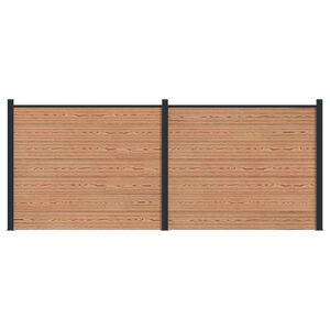 vidaXL Aiapaneel 2 pcs WPC ja Alumiinium Pruun