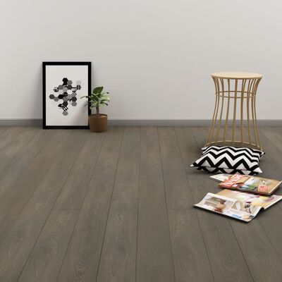 vidaXL iseliimuvad põrandalauad 4,46 m² 3 mm PVC, hall ja pruun