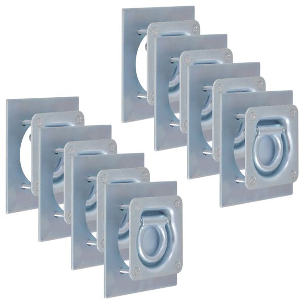 vidaXL j&auml;relk&auml;ru sidumisr&otilde;ngad 8 tk, tsingitud teras, 2000 kg