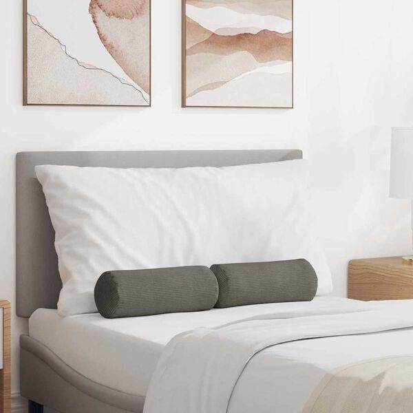 vidaXL Padjad 2 pcs Helehall Ø 15 x 40 cm Korter kangas