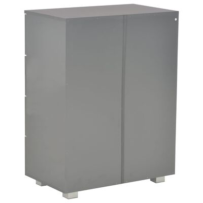 vidaXL puhvetkapp kõrgläikega hall 60 x 35 x 80 cm, puitlaastplaat